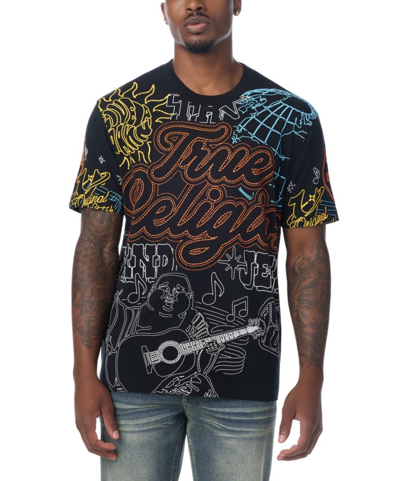 Men's Logo Tee Graphic Puff-Print T-Shirt