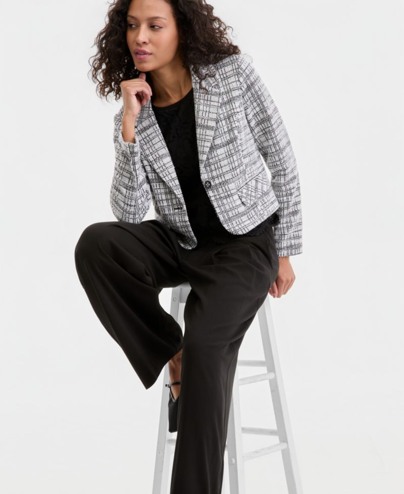 Women's High-Rise Pleated Wide-Leg Pants