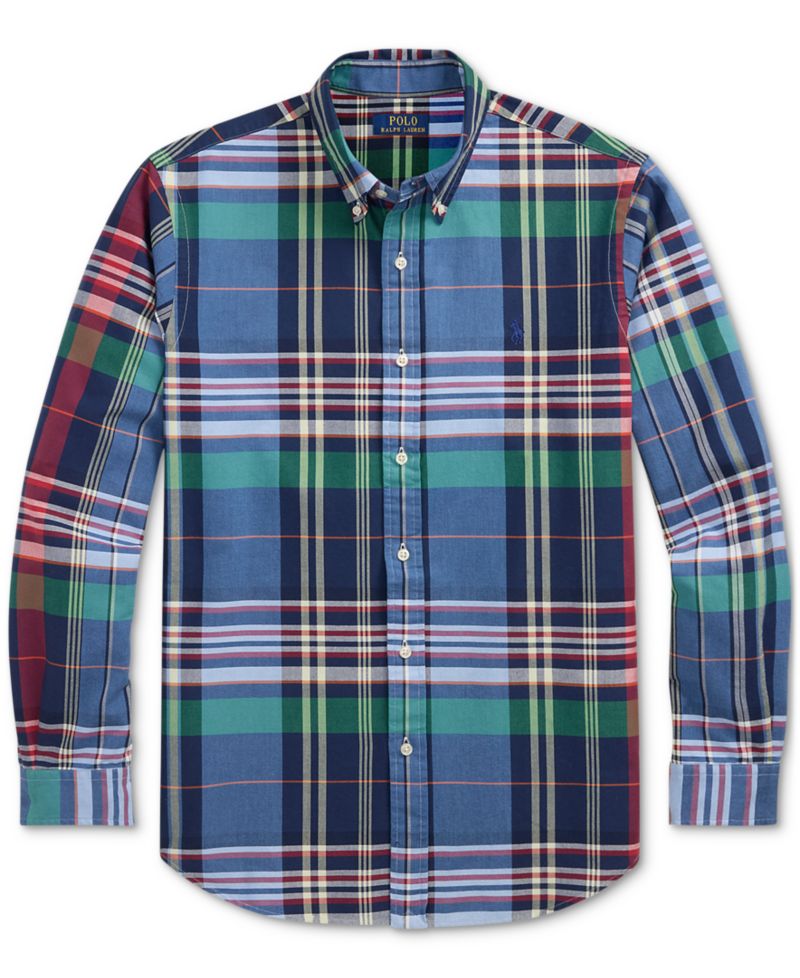 Men's Classic-Fit Plaid Oxford Shirt