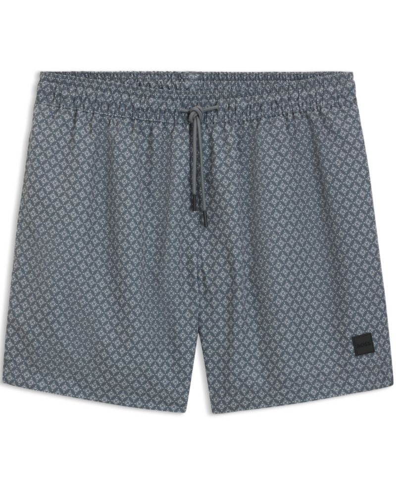 Men's Micro-Print Quick-Dry Swim Shorts