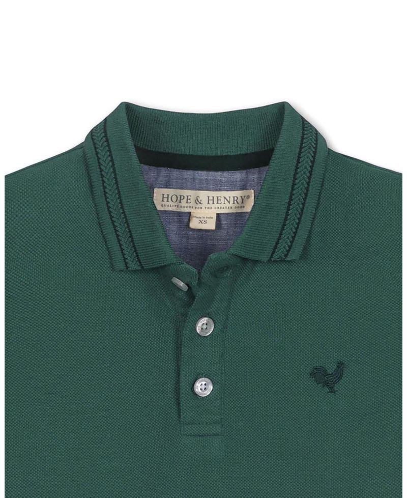 Boys' 4-20 Organic Knit Pique Polo Shirt