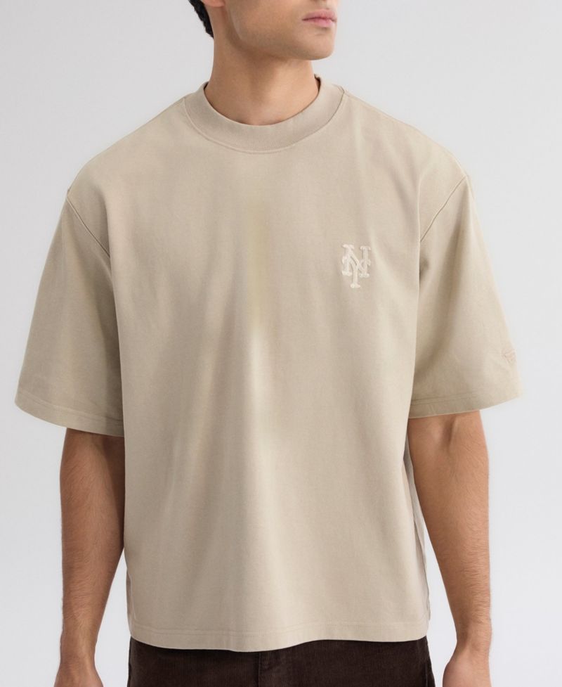 Men's Iconic New York Mets Heavyweight Boxy-Cropped T-Shirt