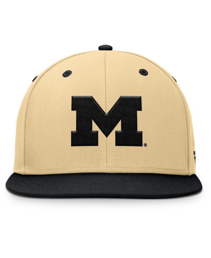 Men's Gold/Black Michigan Wolverines Balance Fitted Hat