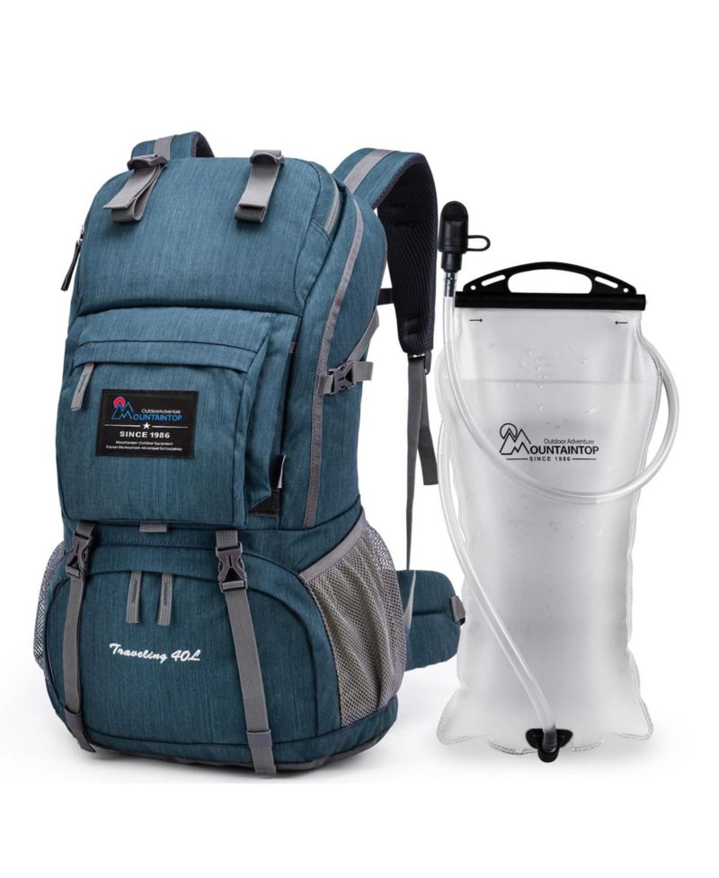 40 Liter Hiking Backpack with 3 Liter Hydration Bladder for Women Men Outdoor Travel Camping Day Pack with Rain Cover