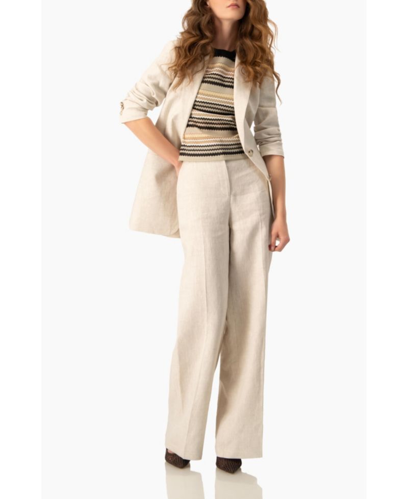 Women's Chevron Stripe Crochet Knit Top