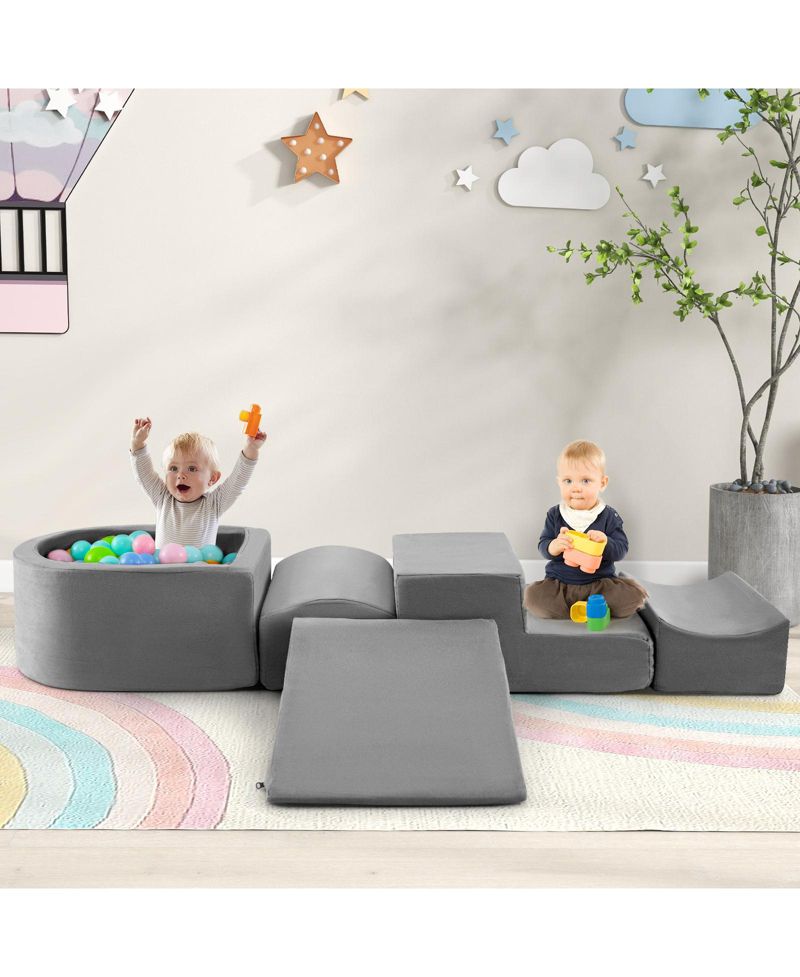 Climb and Crawl 5-Piece Playset with Ball Pit