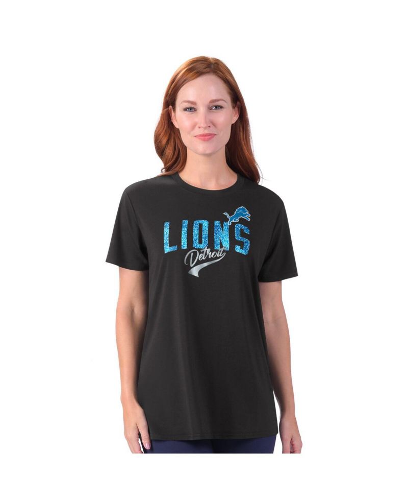 Women's Black Detroit Lions Jacey Performance Tri-Blend T-Shirt