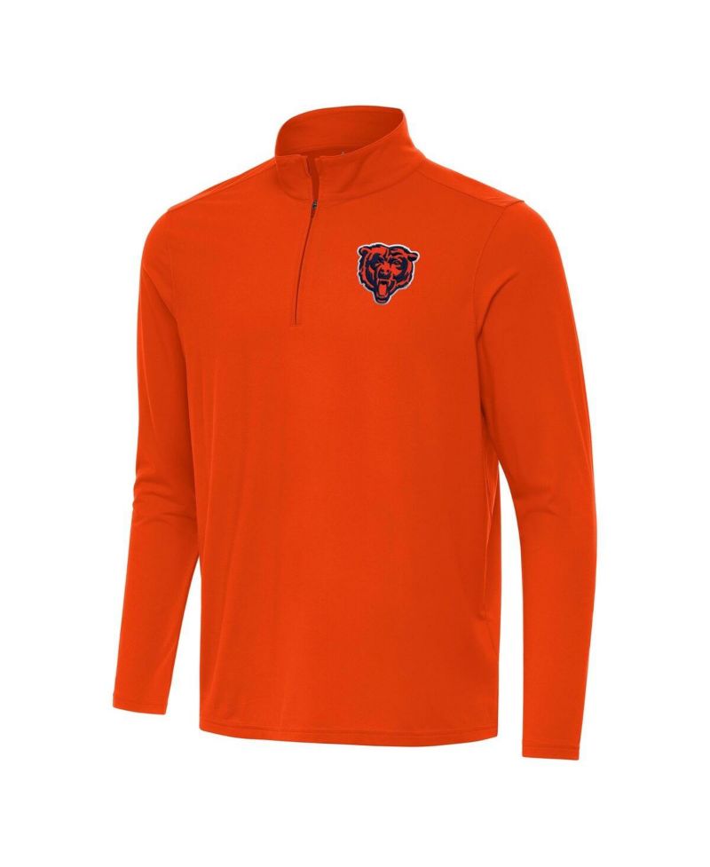 Men's Orange Chicago Bears Intent Quarter-Zip Pullover