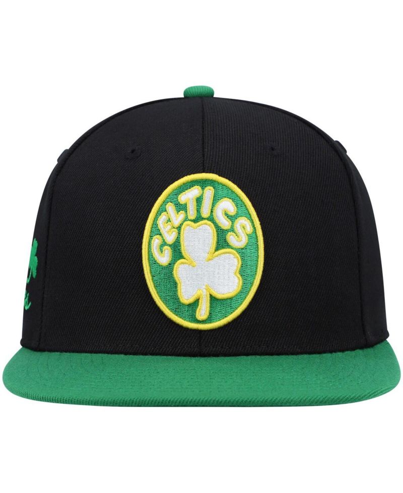 Men's Black and Kelly Green Boston Celtics Hardwood Classics Snapback Hat