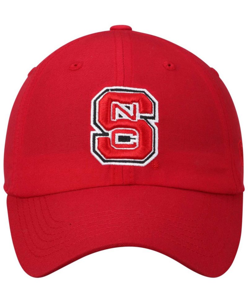 Men's Red NC State Wolfpack Primary Logo Staple Adjustable Hat