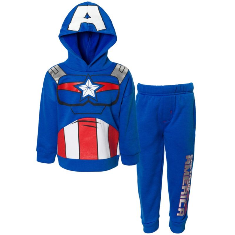 Boys Marvel Spider-Man Fleece Athletic Pullover Hoodie and Pants Outfit Set
