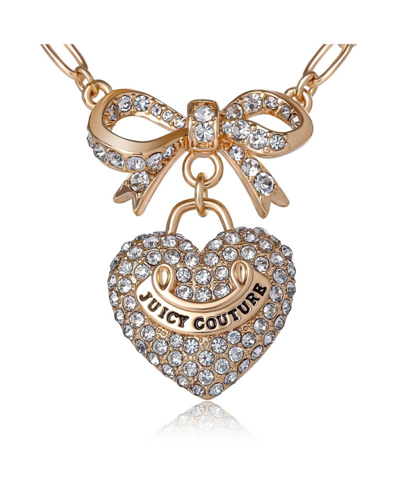 -Tone Pearl Heart Pendant Necklace