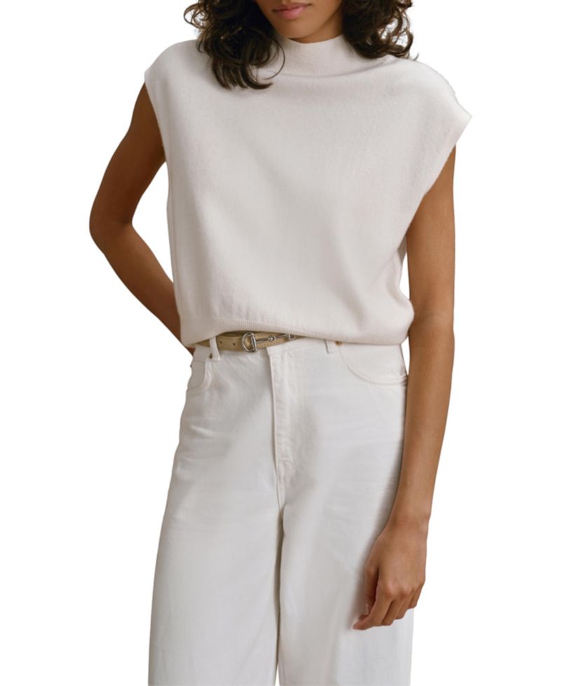 Women's Mock Neck Sleeveless Relaxed Top