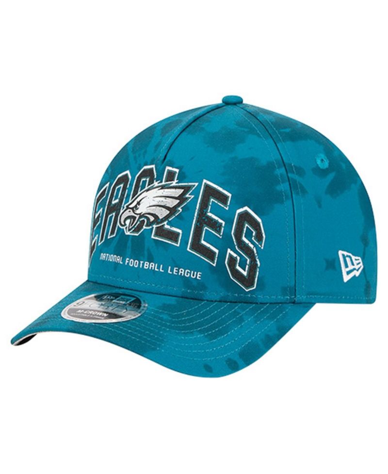 Men's Midnight Green Philadelphia Eagles Tie Dye Fade 9Forty M-Crown A-Frame Adjustable Hat