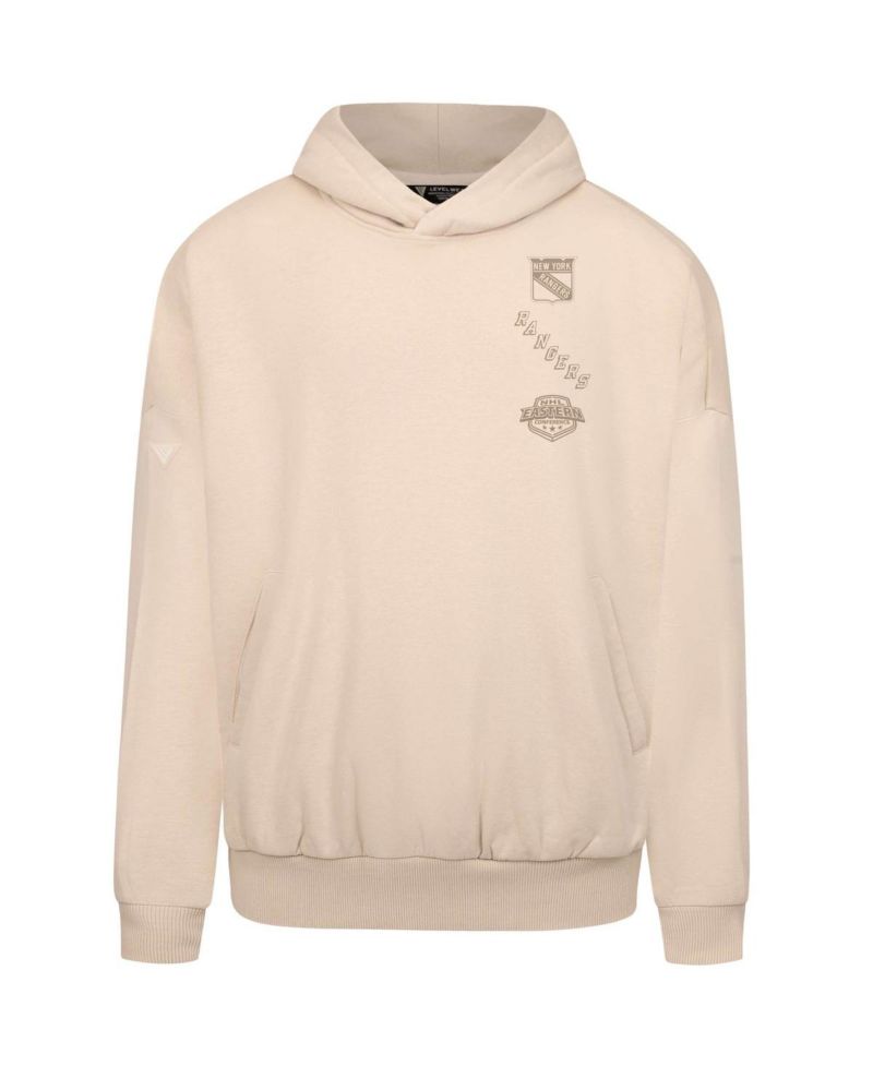 Men's Cream New York Rangers Contact Stamp Pullover Hoodie