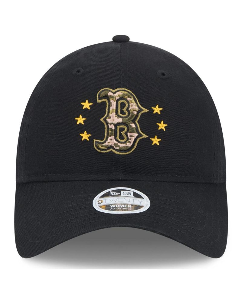 Women's Black Boston Red Sox 2024 Armed Forces Day 9TWENTY Adjustable Hat