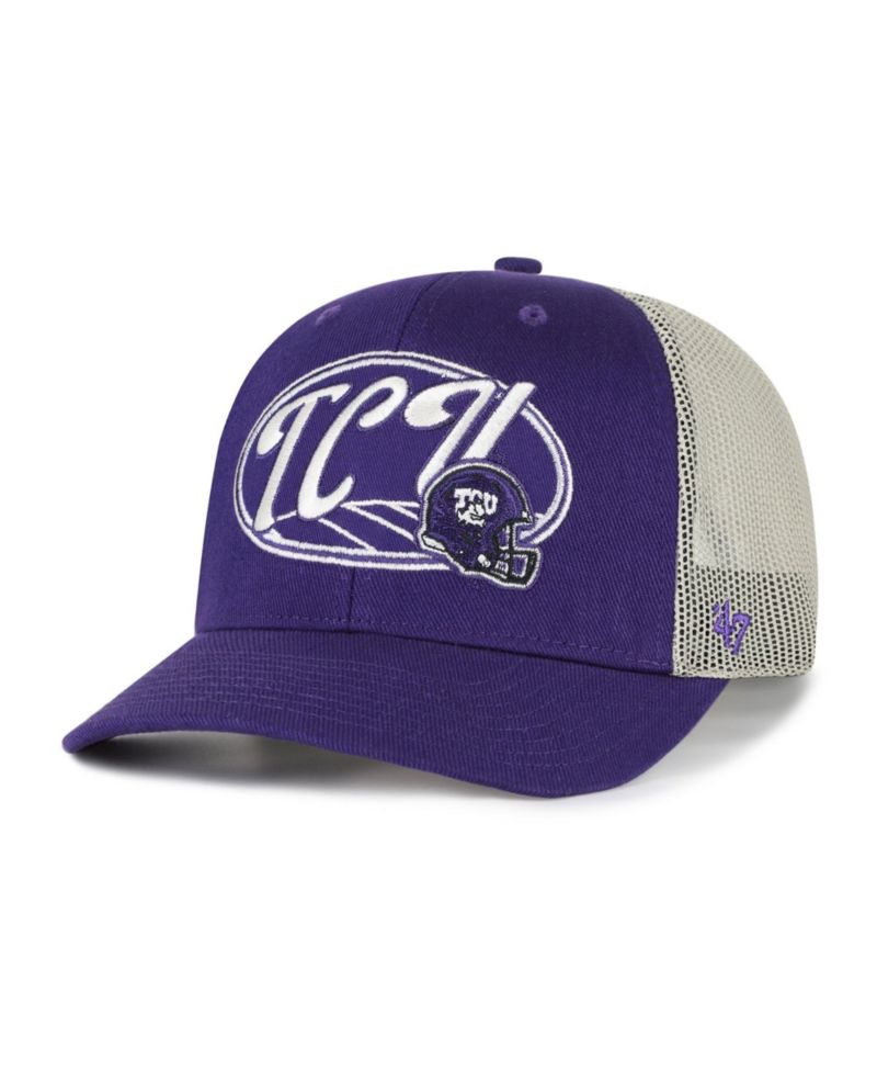 Men's and Women's '47 Purple TCU Horned Frogs Enfield Adjustable Trucker Hat