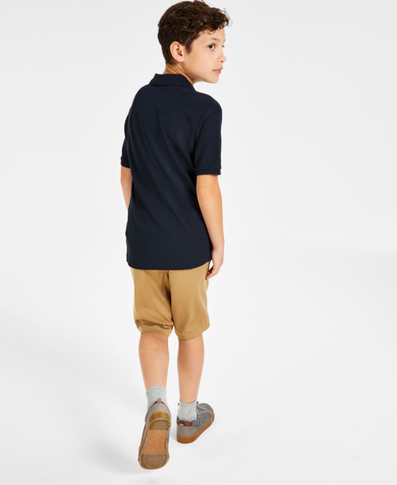 Big Boys Uniform Quick Dry Short Sleeve Performance Stretch Polo