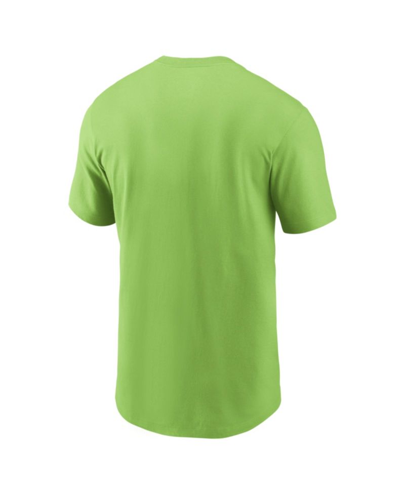 Men's Neon Green Seattle Seahawks Essential Logo T-Shirt