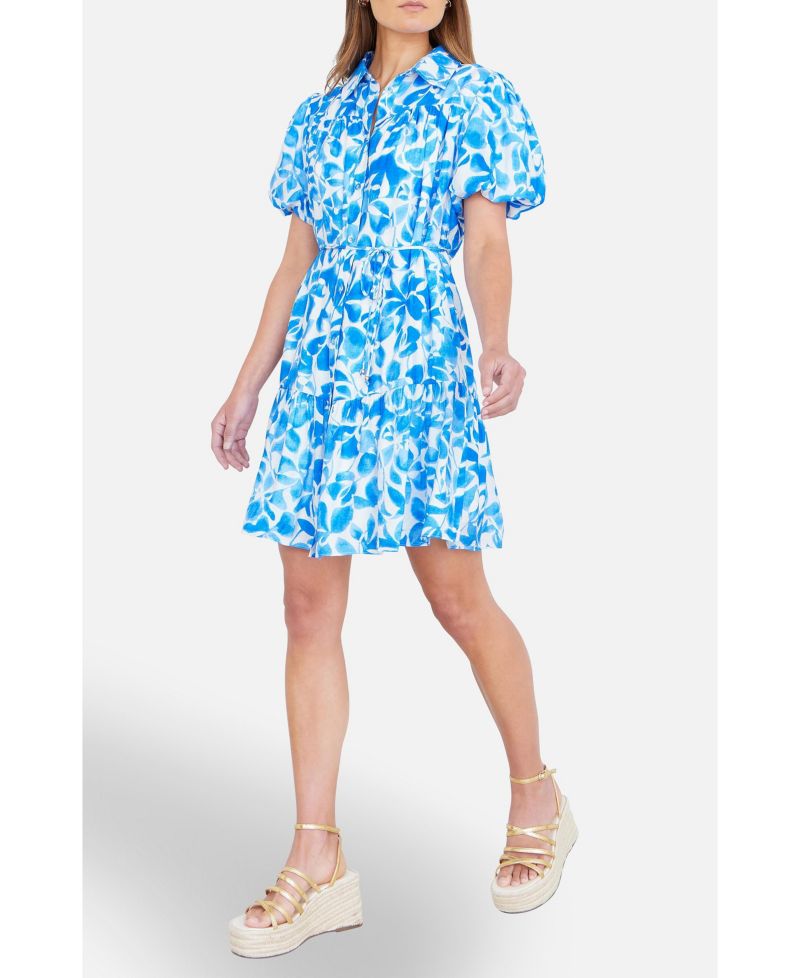 Women's Floral Print Relaxed Shirt Dress