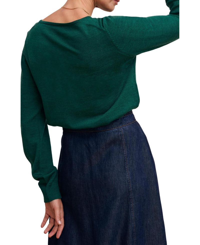 Women's Celtic and Co. Merino Fine Knit Boat Neck Jumper