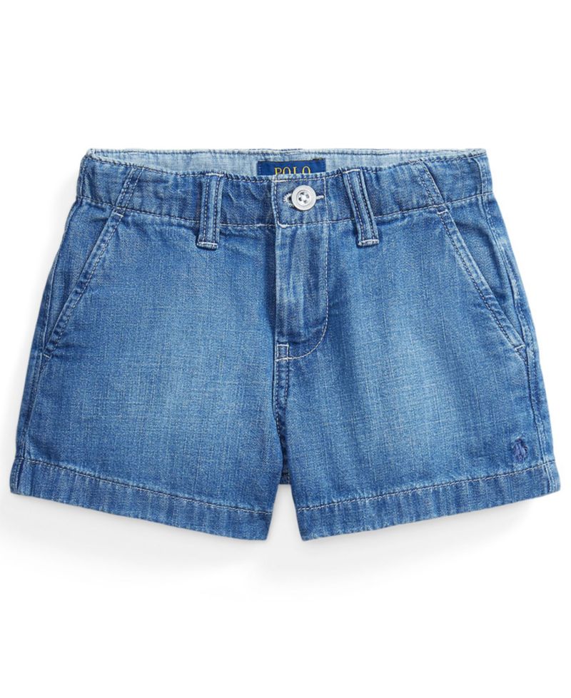 Girls' 2T-6X Zip-Fly Denim Shorts