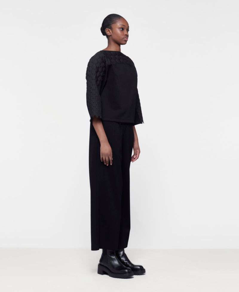 Women's Quilted Embroidered Top