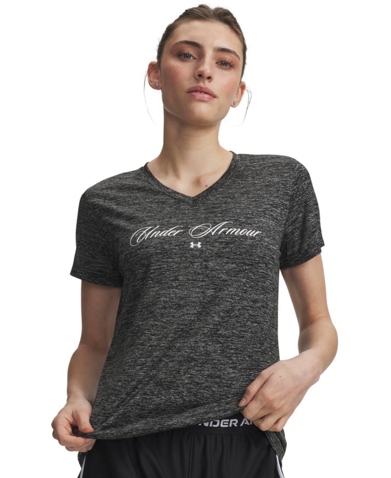 Women's Tech Twist Script Short-Sleeve Top