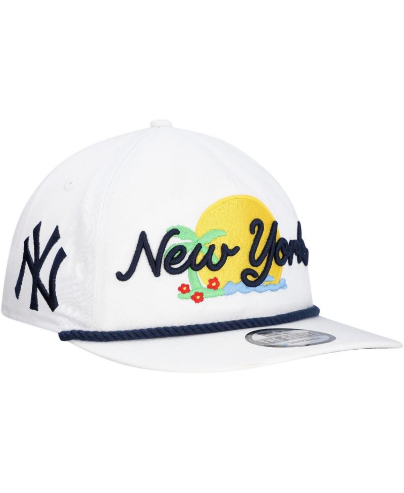 Men's White New York Yankees Paradise Golfer Adjustable Hat