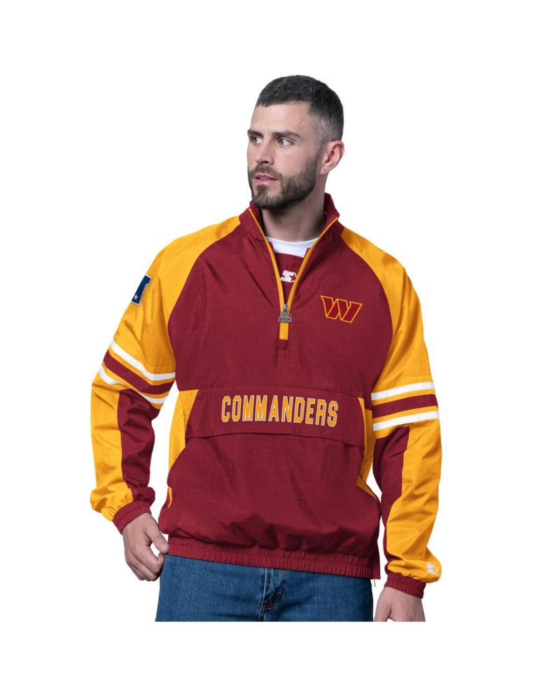 Men's Burgundy Washington Commanders Prospect Half-Zip Pullover Sweatshirt