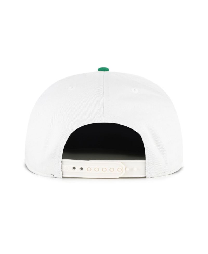 Men's '47 White/Green Oregon Ducks Script Stack Relaxed Captain Adjustable Hat