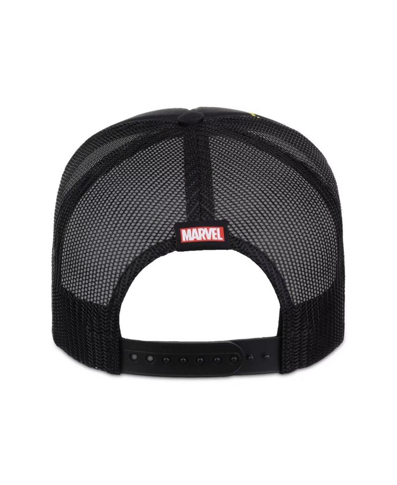 Men's Black Wolverine Big Front Foam Trucker Adjustable Hat