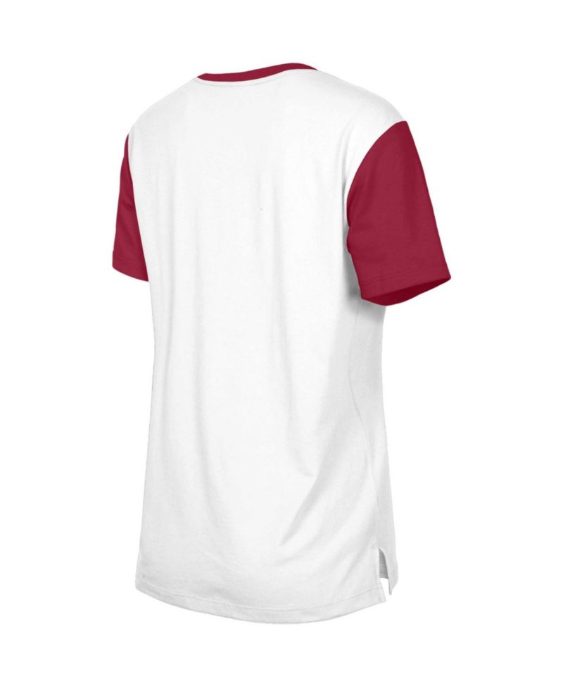 Women's Arizona Cardinals Third Down Color Block Crewneck T-Shirt