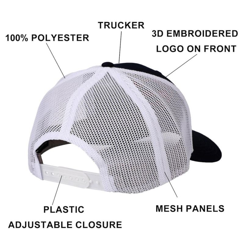 Men's 3D Embroidered Logo Navy Trucker Hat
