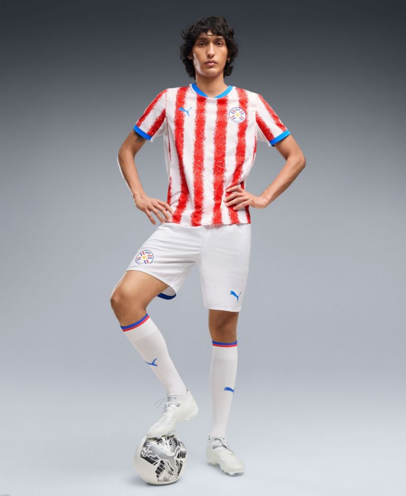 Men's White Paraguay National Team 2026 Home On-Field Authentic Jersey