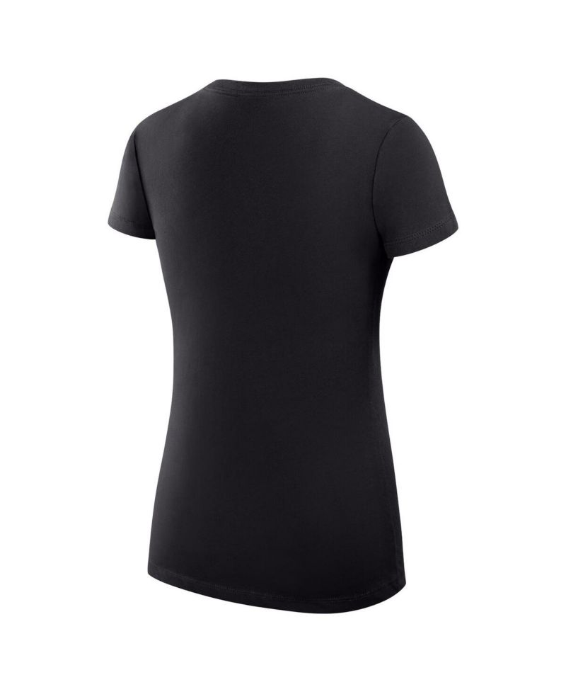 Women's Black Cleveland Cavaliers Large City Logo Fitted V-Neck T-Shirt