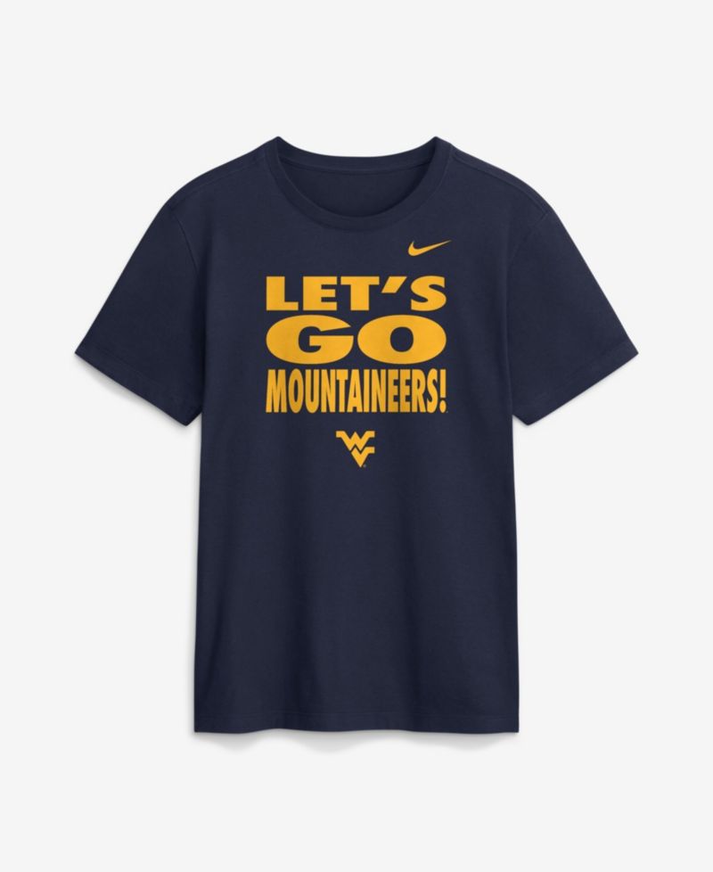 Men's Navy West Virginia Mountaineers 2026 Sideline Dri-FIT Slogan T-Shirt