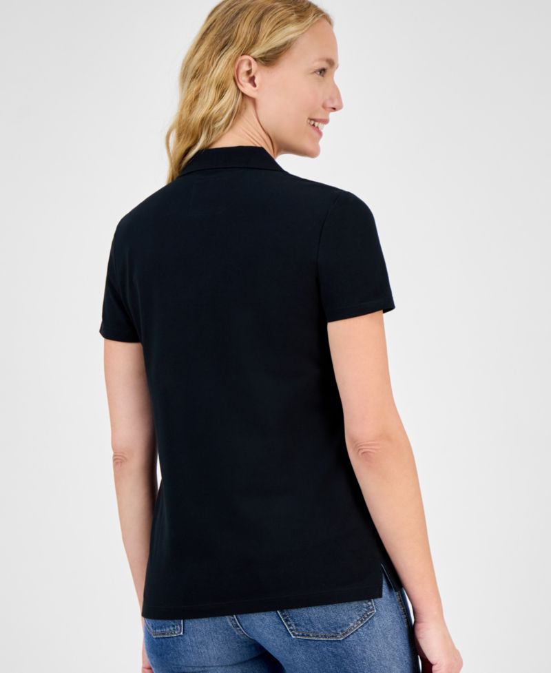 Women's Short-Sleeve Polo-Collar Shirt