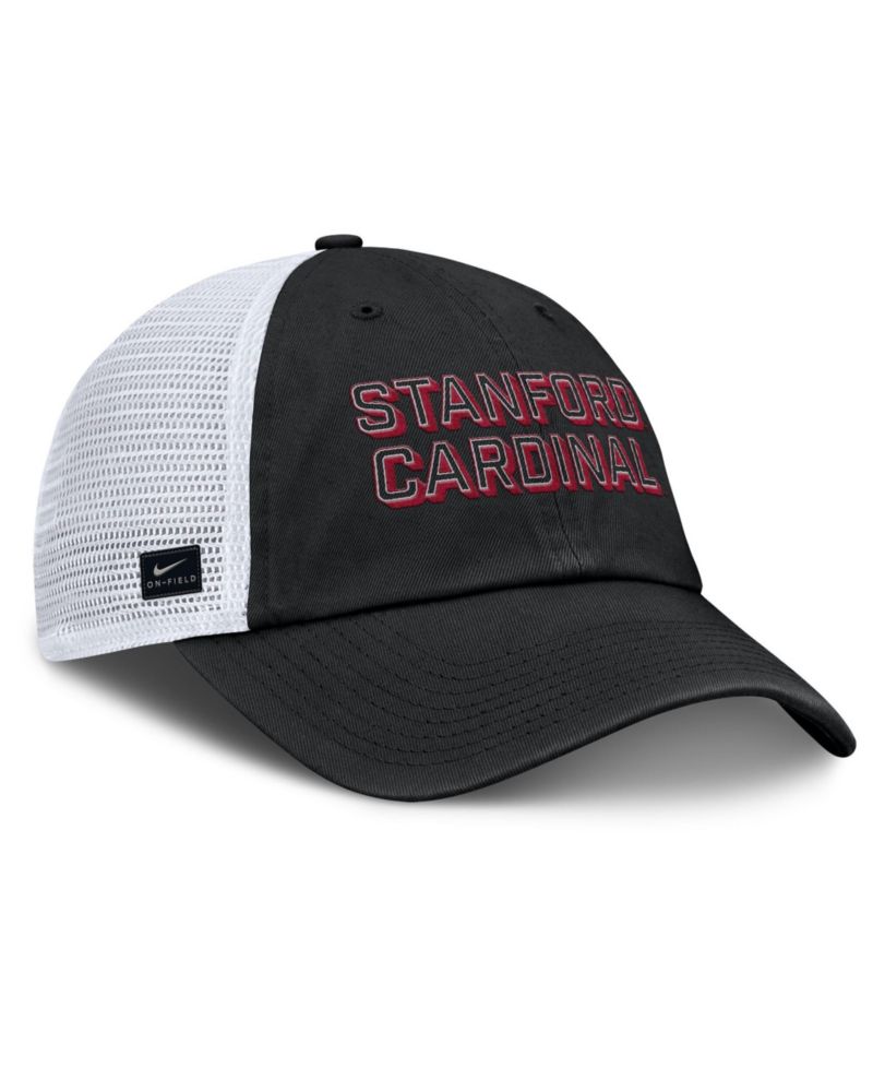 Men's Black Stanford Cardinal 2025 Gameday On-Field Club Adjustable Trucker Hat
