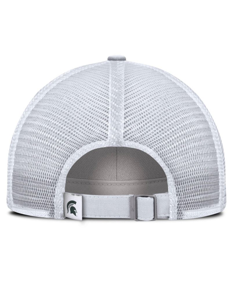 Men's White Michigan State Spartans Club Campus Trucker Adjustable Hat