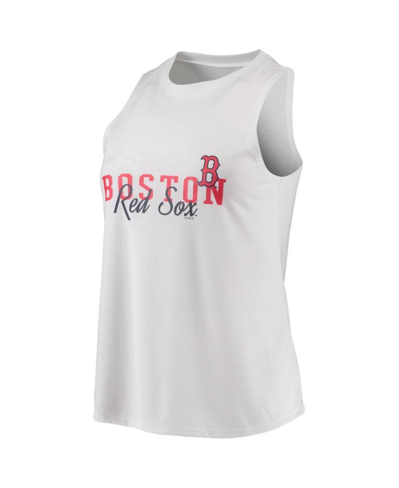 Women's White, Black Boston Red Sox Sonata Tank Top and Leggings Set