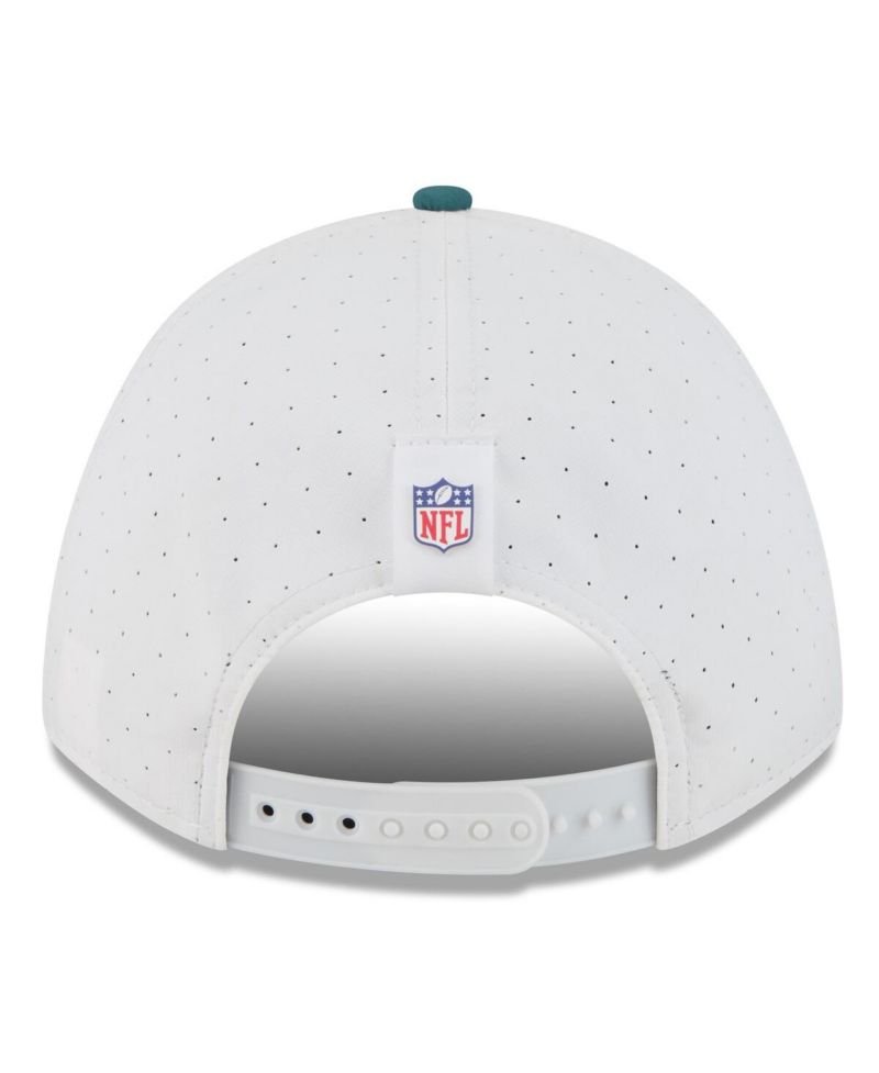 Men's White/Midnight Green Philadelphia Eagles 2025 NFL Training Camp A-Frame 9FORTY Adjustable Hat