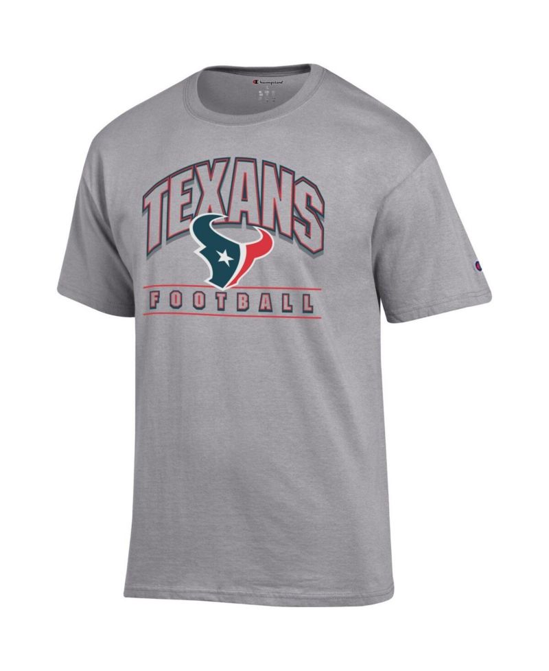 Men's Heather Gray Houston Texans Football T-Shirt