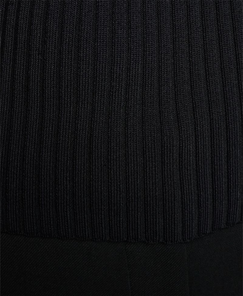 Women's Collared V-Neck Ribbed Knit Sweater