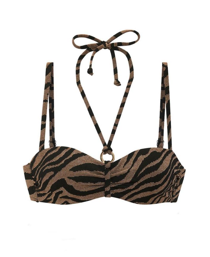 Women's Animal Print Multiway Underwire Bikini Top