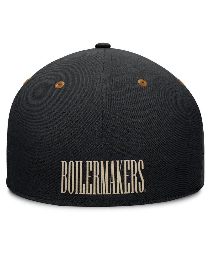 Men's Black/Brown Purdue Boilermakers NoBo Fitted Hat