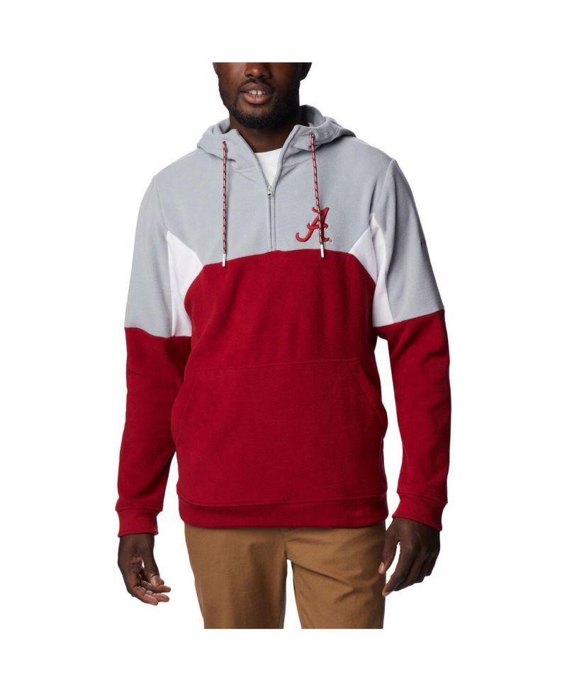 Men's Crimson Alabama Crimson Tide Lodge Quarter-Zip Hoodie