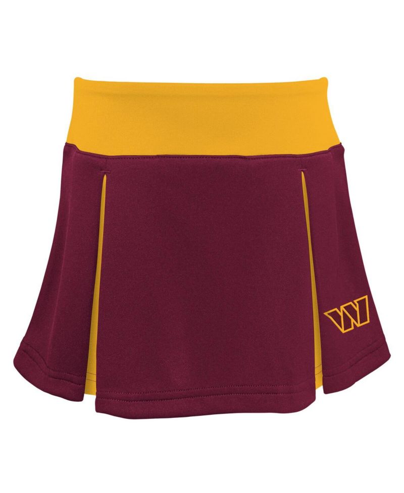 Big Girls 2-Piece Burgundy Washington Commanders Spirit Cheerleader Set