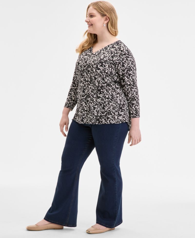 Plus Size Floral-Print Top