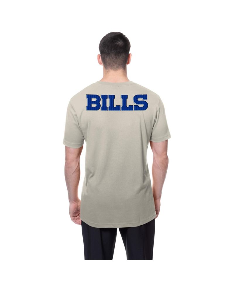 Men's Light Beige Buffalo Bills Multi Patch T-Shirt
